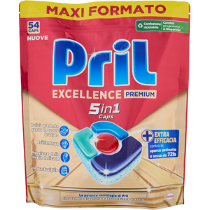 Pril Excellence Premium 5in1 Caps 54 Pezzi - Pril Excellence Premium 5in1 Caps 54 Pezzi -