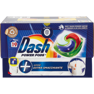Dash Pods Power Extra Smacchiante 19 Lavaggi - Dash Pods Power Extra Smacchiante 19 Lavaggi -