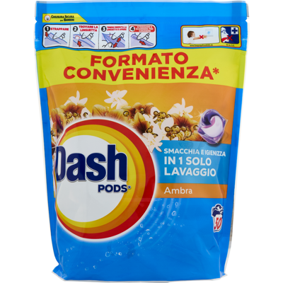 Dash Pods Detersivo Lavatrice In Capsule Ambra 50 Lavaggi - Dash Pods Detersivo Lavatrice In Capsule Ambra 50 Lavaggi -