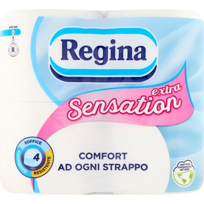 Regina Carta Igienica Sensation Extra 4 Rotoli - Regina Carta Igienica Sensation Extra 4 Rotoli -
