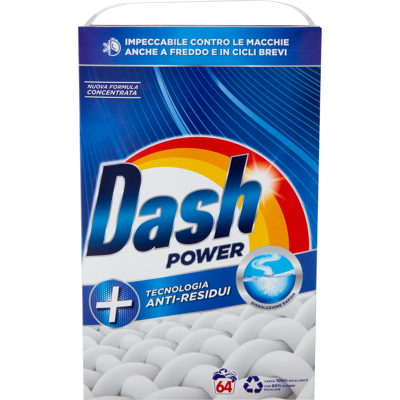 Dash Power Detersivo Lavatrice in Polvere Tecnologia Anti-Residui 64 Lavaggi - Dash Power Detersivo Lavatrice in Polvere Tecnologia Anti-Residui 64 Lavaggi -