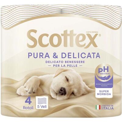Scottex Carta Igienica Supreme 5 Veli 4 Rotoli - Scottex Carta Igienica Supreme 5 Veli 4 Rotoli -