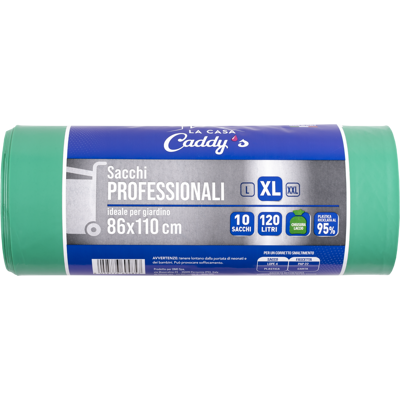 La Casa Caddy's Caddy's Sacchi XL Verde 86x110 10 Pezzi - La Casa Caddy's Caddy's Sacchi XL Verde 86x110 10 Pezzi -
