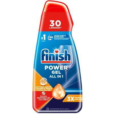 Finish Power Gel Antiodore Gel Lavastoviglie 30 Lavaggi - Finish Power Gel Antiodore Gel Lavastoviglie 30 Lavaggi -