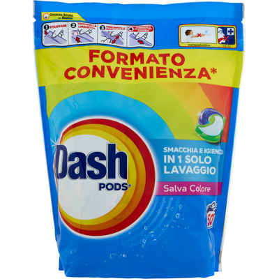 Dash Pods Detersivo Lavatrice In Capsule Salva Colore 50 Lavaggi - Dash Pods Detersivo Lavatrice In Capsule Salva Colore 50 Lavaggi -