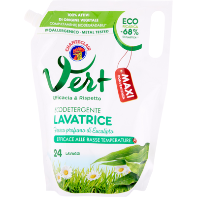 Chanteclair Vert Ecoricarica Lavatrice Fresco Profumo di Eucalipto 1224 ml - Chanteclair Vert Ecoricarica Lavatrice Fresco Profumo di Eucalipto 1224 ml -