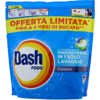 Dash Pods Classico Detersivo Lavatrice 70 Pezzi - Dash Pods Classico Detersivo Lavatrice 70 Pezzi -