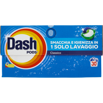 Dash Pods Detersivo Lavatrice In Capsule, Classico, 30 Lavaggi 543 g - Dash Pods Detersivo Lavatrice In Capsule, Classico, 30 Lavaggi 543 g -