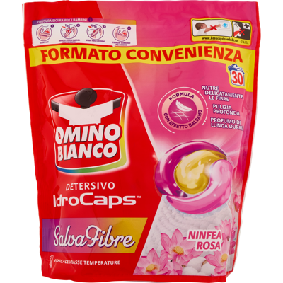 Omino Bianco Detersivo IdroCaps Salvafibre Doypack 30 Caps - Omino Bianco Detersivo IdroCaps Salvafibre Doypack 30 Caps -