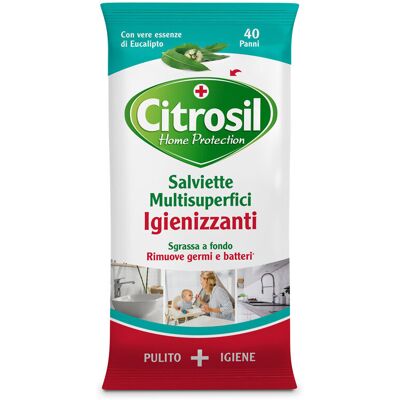 Citrosil Home Protection Multisuperfici Igienizzanti Eucalipto 40 Salviette - Citrosil Home Protection Multisuperfici Igienizzanti Eucalipto 40 Salviette -