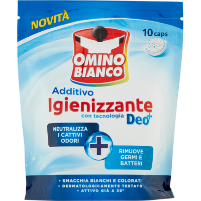 Omino Bianco IdroCaps Disinfettante 10 Caps 200 g - Omino Bianco IdroCaps Disinfettante 10 Caps 200 g -