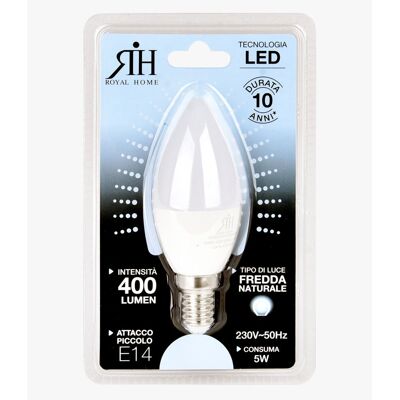 Royal Home Lampadina LED 3,5 Watt a Candela Luce Fredda - Royal Home Lampadina LED 3,5 Watt a Candela Luce Fredda -