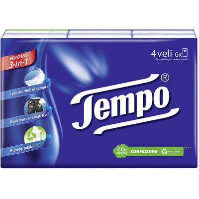 Tempo Fazzoletti 6 Pacchetti - Tempo Fazzoletti 6 Pacchetti -