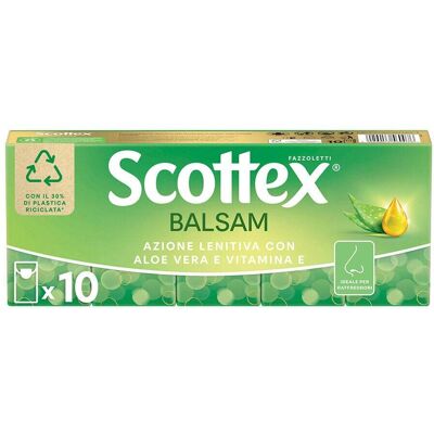 Scottex Balsam Fazzoletti Confezione da 10 Pacchetti - Scottex Balsam Fazzoletti Confezione da 10 Pacchetti -