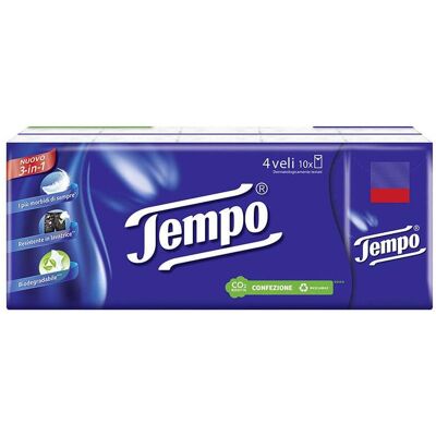 Tempo Fazzoletti 10 Pacchetti - Tempo Fazzoletti 10 Pacchetti -