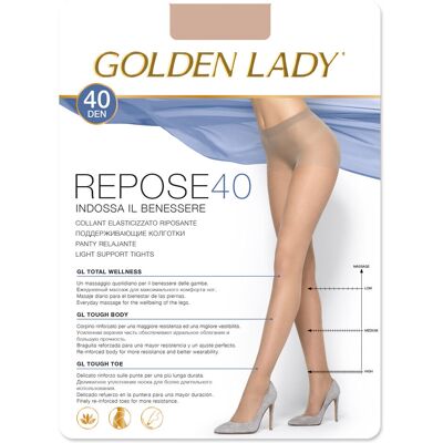 Golden Lady Repose 40 Denari Daino Taglia 3 - Golden Lady Repose 40 Denari Daino Taglia 3 -