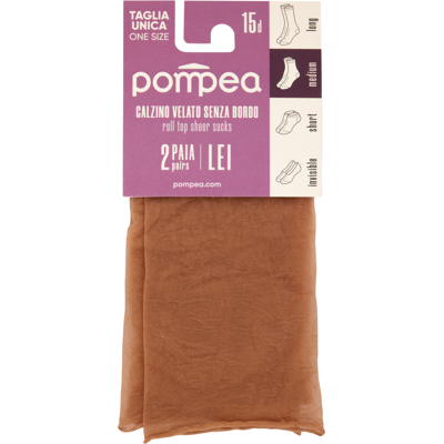 Pompea Lei Calzino Velato 15 Den Taglia Unica Polvere Dorata 2 Paia - Pompea Lei Calzino Velato 15 Den Taglia Unica Polvere Dorata 2 Paia -