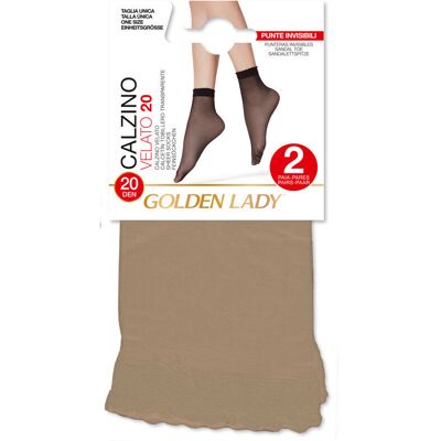 Golden Lady Calzino Velato 20 Denari 5L 2 Paia Nero - Golden Lady Calzino Velato 20 Denari 5L 2 Paia Nero -