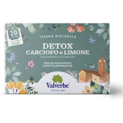 Valverbe Tisana Detox Carciofo e Limone BIO X20 - Valverbe Tisana Detox Carciofo e Limone BIO X20 -