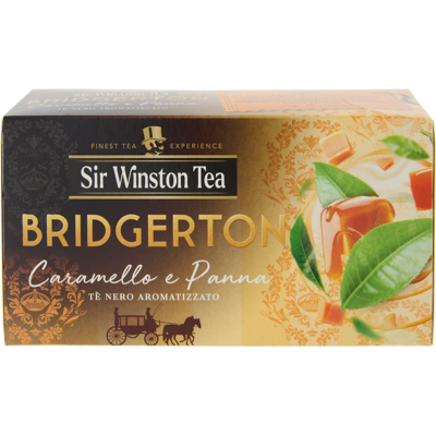 Sir Winston Tea Bridgerton Caramello e Panna Tè Nero Aromatizzato 20 Filtri - Sir Winston Tea Bridgerton Caramello e Panna Tè Nero Aromatizzato 20 Filtri -