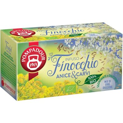 Pompadour Infuso Finocchio Anice & Carvi BIO 18 filtri 40,5 g - Pompadour Infuso Finocchio Anice & Carvi BIO 18 filtri 40,5 g -