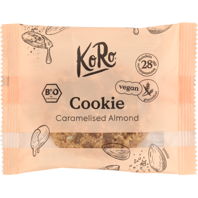 KoRo Vegan Cookie Caramelised Almond Bio 50 g - KoRo Vegan Cookie Caramelised Almond Bio 50 g -