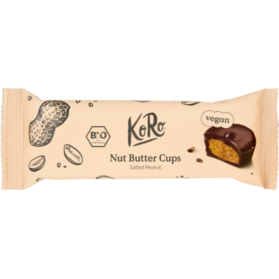 KoRo vegan Nut Butter Cups Salted Peanut 3 x 13 g - KoRo vegan Nut Butter Cups Salted Peanut 3 x 13 g -
