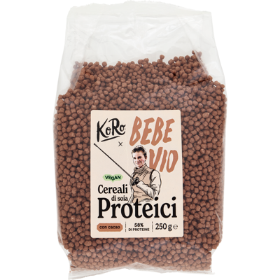 KoRo x Bebe Vio Cereali di Soia Proteici con Cacao 250 g - KoRo x Bebe Vio Cereali di Soia Proteici con Cacao 250 g -