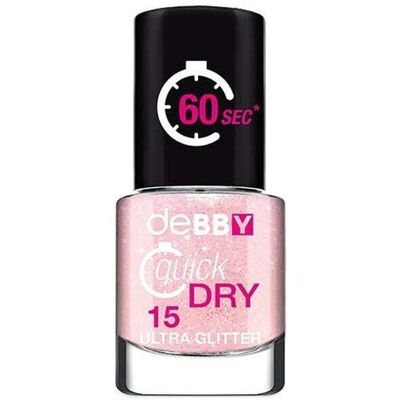 Debby Smalto Quick Dry 015 Glitter Pink - Debby Smalto Quick Dry 015 Glitter Pink -