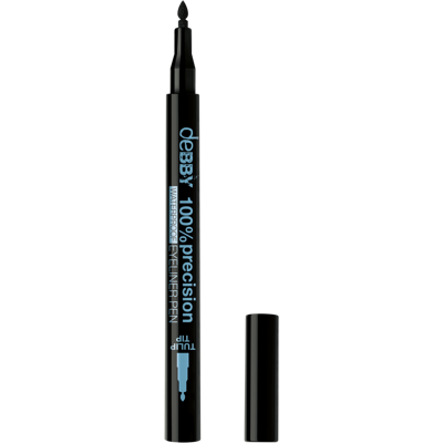Debby Eyeliner Pen Waterproof Black Tulip Tip - Debby Eyeliner Pen Waterproof Black Tulip Tip -