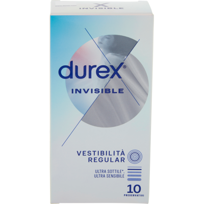 Durex Invisible Regular 10 Preservativi - Durex Invisible Regular 10 Preservativi -