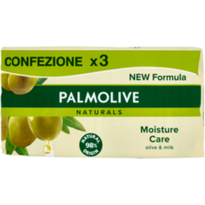 Palmolive Sapone Solido Naturals Oliva e Latte 3x90 g - Palmolive Sapone Solido Naturals Oliva e Latte 3x90 g -