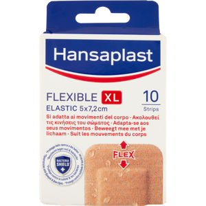 Hansaplast Flexible XL Elastic 5x7,2cm 10pz - Hansaplast Flexible XL Elastic 5x7,2cm 10pz -