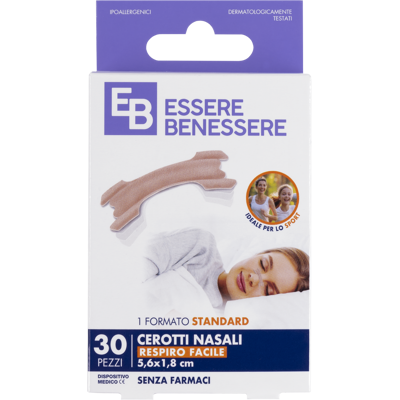 Essere Benessere Cerotti Nasali Standard 30pz - Essere Benessere Cerotti Nasali Standard 30pz -