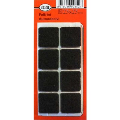 M.G.M. srl Feltrini Sedie Quadrati Marroni 25x25 mm 8 pz - M.G.M. srl Feltrini Sedie Quadrati Marroni 25x25 mm 8 pz -