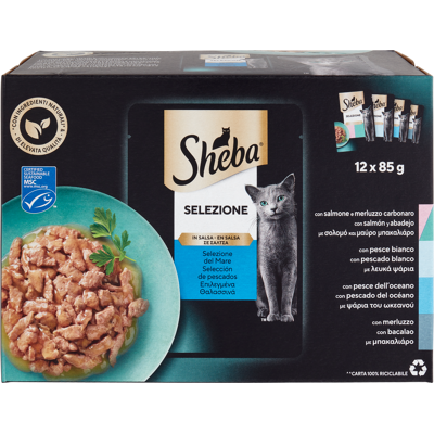 Sheba Selezione in Salsa cibo umido gatto Selezione del Mare 12x85g - Sheba Selezione in Salsa cibo umido gatto Selezione del Mare 12x85g -