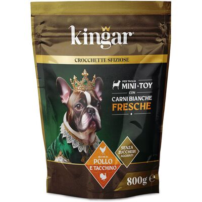 Kingar - Busta Crocchette 800g Pollo Tacchino - 800g - Mini Toy - Dog Food Kingar - Busta Crocchette 800g Pollo Tacchino - 800g - Mini Toy - Dog Food