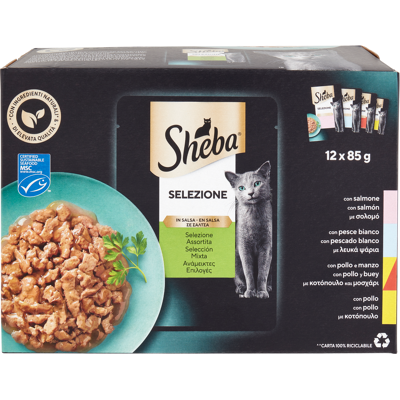 Sheba Selezione in Salsa Selezione Assortita 12x85g - Sheba Selezione in Salsa Selezione Assortita 12x85g -
