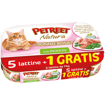 Petreet Tonno Rosa con Fagiolini 6x70 g - Petreet Tonno Rosa con Fagiolini 6x70 g -