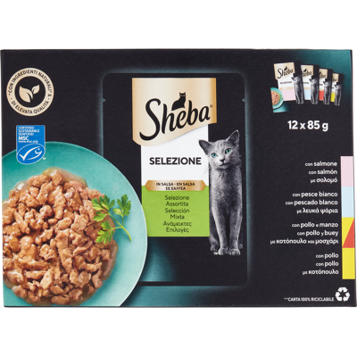Sheba Selezione Cibo Umido Gatto in Salsa Selezione Delicata 12 x 85 g - Sheba Selezione Cibo Umido Gatto in Salsa Selezione Delicata 12 x 85 g -