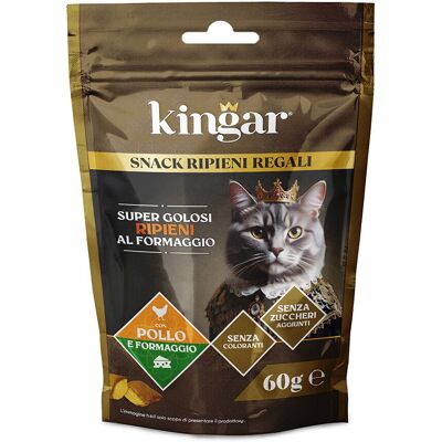Kingar Cat Snack 60g Pollo e Formaggio - Kingar Cat Snack 60g Pollo e Formaggio -