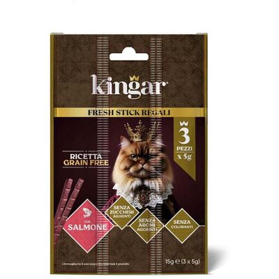 Kingar Cat Snack 3x5g Salmone - Kingar Cat Snack 3x5g Salmone -