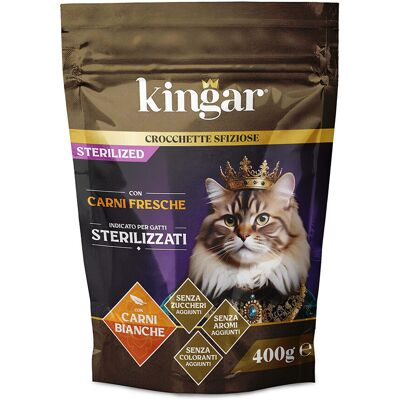 Kingar Cat Busta Crocchette 400g Carni Bianche - Kingar Cat Busta Crocchette 400g Carni Bianche -