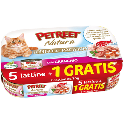 Petreet Tonno Rosa con Surimi 6x70 g - Petreet Tonno Rosa con Surimi 6x70 g -