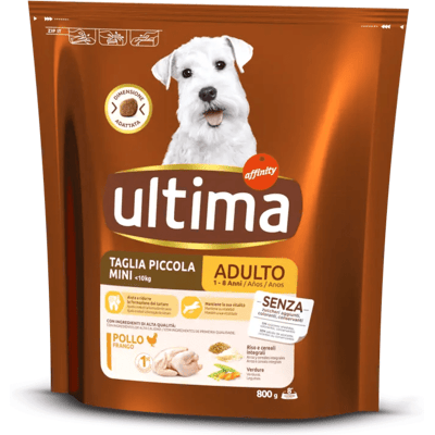 Ultima Dog Mini (1-10 kg) Adult (1-8 Anni) Pollo 800 g - Ultima Dog Mini (1-10 kg) Adult (1-8 Anni) Pollo 800 g -