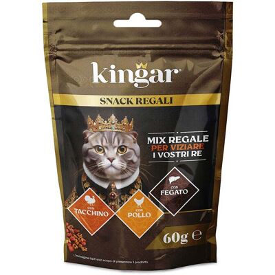 Kingar Cat Snack 60g Tacchino, Pollo e Fegato - Kingar Cat Snack 60g Tacchino, Pollo e Fegato -