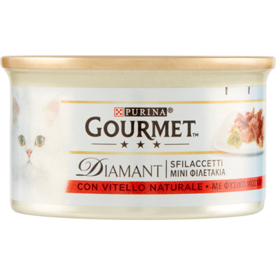 Purina Gourmet Diamant Sfilaccetti con Vitello Naturale 85 g - Purina Gourmet Diamant Sfilaccetti con Vitello Naturale 85 g -