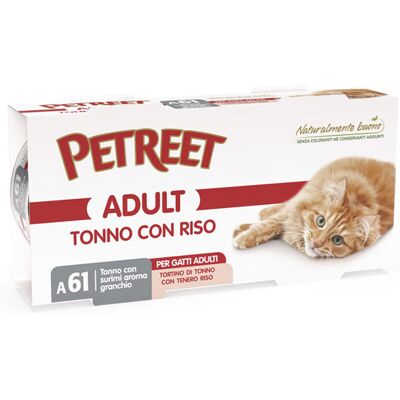 Cibo per Gatti Petreet Tonno e Riso - 3 Gusti per Adulti Cibo per Gatti Petreet Tonno e Riso - 3 Gusti per Adulti