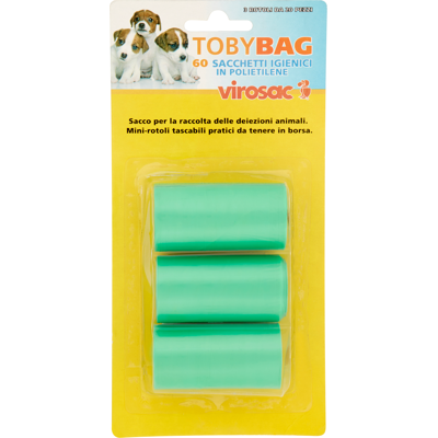 Virosac Tobybag Sacchetti Igienici in Polietilene 3 x 20 Pezzi - Virosac Tobybag Sacchetti Igienici in Polietilene 3 x 20 Pezzi -