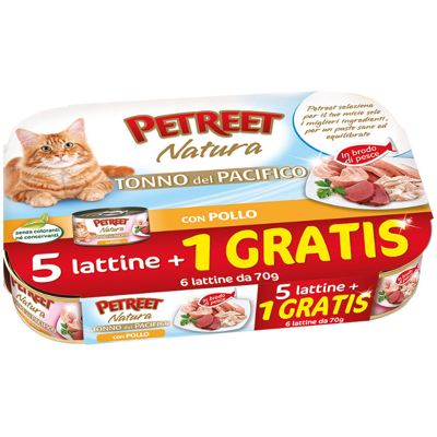 Petreet Tonno del Pacifico con Pollo 6x70 g - Petreet Tonno del Pacifico con Pollo 6x70 g -